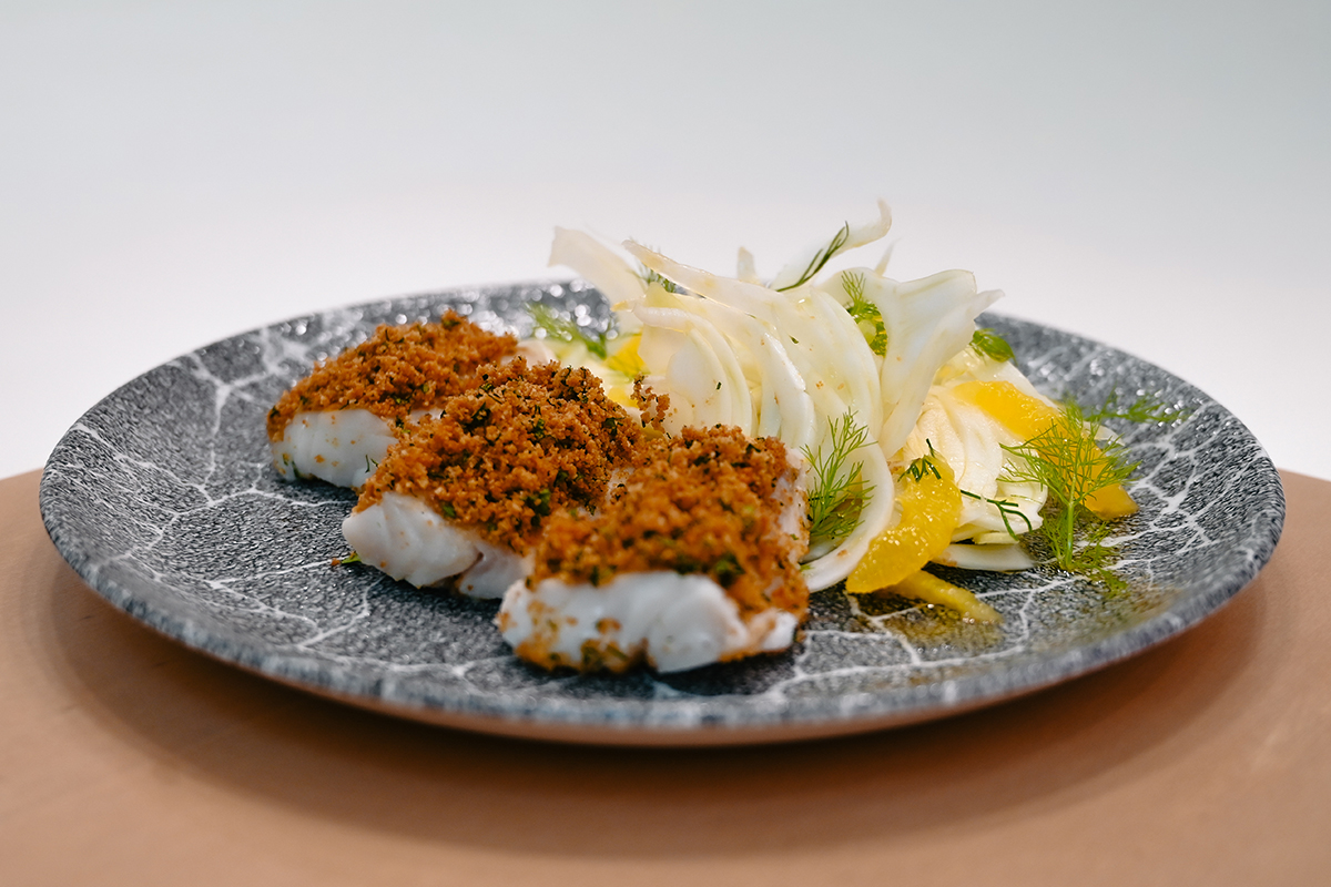 Gedämpfter Kabeljau